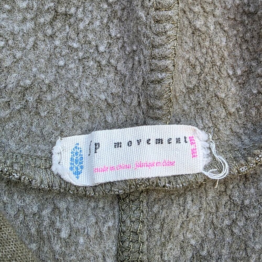 FP Movement Hoodie Womens Medium Oversized Olive Green Pullover Sweatshirt Cozy - Picture 2 of 10